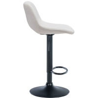 Barhocker 2er Set JAKSON - Creme, Samt, Schwarz | Barhocker 