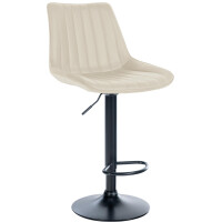 Barhocker RIO - Creme, Kunstleder, Schwarz | Barhocker...