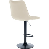 Barhocker RIO - Creme, Kunstleder, Schwarz | Barhocker mit L