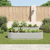 rundes Hochbeet für Garten BLUMO | Verzinkter Stahl | 2