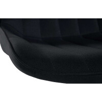 Barhocker RIO - Schwarz, Stoff, Weiß | Barhocker mit L