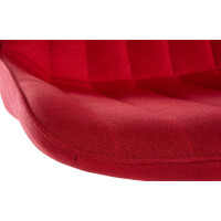 Barhocker RIO - Rot, Stoff, Chrom | Barhocker mit Lehne 7