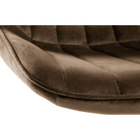 Barhocker RIO - Braun, Samt, Schwarz | Barhocker mit Lehne 5