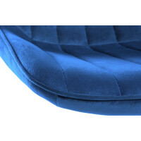 Barhocker RIO - Blau, Samt, Chrom | Barhocker mit Lehne 5