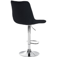 Barhocker 2er Set RIO - Schwarz, Stoff, Chrom | Barhocker mi