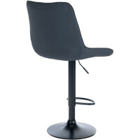 Barhocker 2er Set RIO - Dunkelgrau, Stoff, Schwarz | Barhock