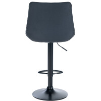 Barhocker 2er Set RIO - Dunkelgrau, Stoff, Schwarz | Barhock