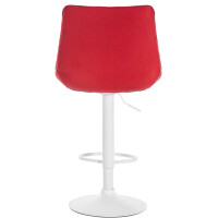 Barhocker 2er Set RIO - Rot, Stoff, Weiß | Barhocker m
