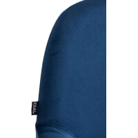 Barhocker DUBLIN - Blau, Samt, Chrom | Barhocker mit Lehne 3