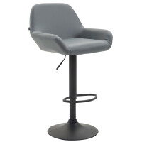 Barhocker DUBLIN - Grau, Kunstleder, Schwarz | Barhocker...