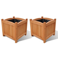 Pflanzkasten Blumenkasten RIOS braun | 2 T&ouml;pfe,...