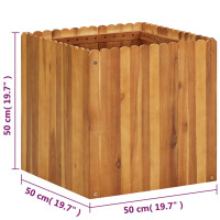 Hochbeet aus Holz JONA | 50x50x50cm, Akazienholz 5