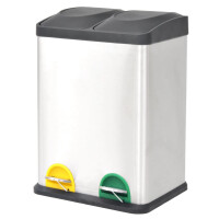 M&uuml;lleimer 2 F&auml;cher Edelstahl - 2x 18L...