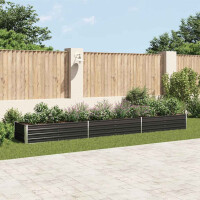 Hochbeet f&uuml;r Garten OSKAR Anthrazit |...