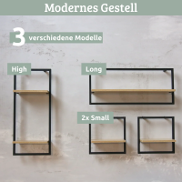 Wandregal mit Rahmen MDF Sonoma, Small 6