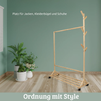 Garderobenständer rollbar | mit praktischer Kleiderstan