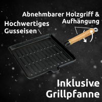 Dutch Oven 9Liter mit Zubehör | inkl. Pfanne, Topfst&au