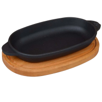 Ovale Servierpfanne aus Gusseisen mit Ho gallery