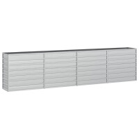 Hochbeet f&uuml;r Garten OSKAR Silber | 320x40x77cm |...