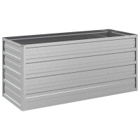 Hochbeet f&uuml;r Garten OSKAR Silber | 100x40x45cm |...