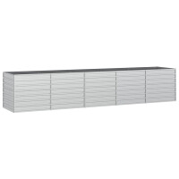 Hochbeet f&uuml;r Garten OSKAR Silber | 400x80x77cm |...