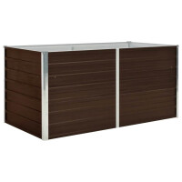 Hochbeet f&uuml;r Garten OSKAR Braun | 160x80x77cm |...