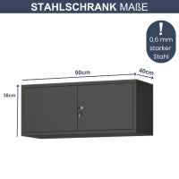 Aufsatz für Aktenschrank Büroschrank EWA, 900 x 38