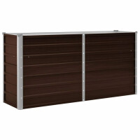 Hochbeet f&uuml;r Garten OSKAR Braun | 160x40x77cm |...
