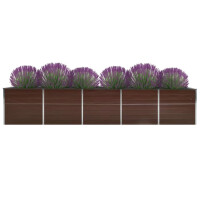 Hochbeet f&uuml;r Garten OSKAR Braun | 400x80x45cm |...
