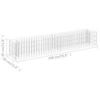 Gabionen Hochbeet ROON aus Stahl | 180×30×30cm |
