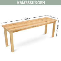 Gartenbank aus Tannenholz Natur 2