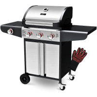 Grillwagen Gasgrill mit Deckel, 3 + 1 Se gallery