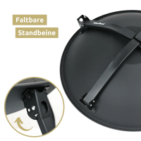 Feuerschale XL I Grillrost + Funkenschutzdeckel I 55 cm Durc