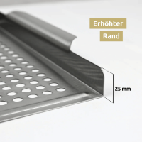 Grillschale Edelstahl 40x30 cm I geeignet für alle Gril