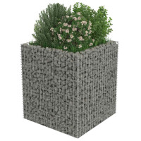 Gabionen Hochbeet ROON aus Stahl | 90x90x100cm | Steinkorb G