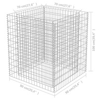 Gabionen Hochbeet ROON aus Stahl | 90x90x100cm | Steinkorb G