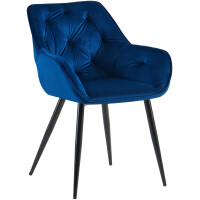 Besucherstuhl MADRID - Samt Blau 56x58x8 gallery