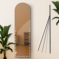 Standspiegel MALAGA - Glas Schwarz-matt 40x3x140 cm | Ganzk&