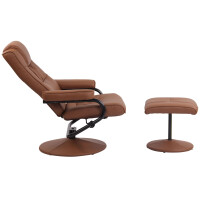 Lounger Sessel HELSIN - Kunstleder Hellbraun 77x72x92 cm | L