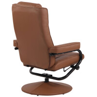 Lounger Sessel HELSIN - Kunstleder Hellbraun 77x72x92 cm | L