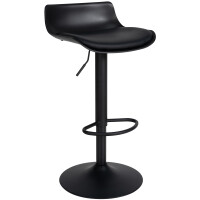 4er Set Barhocker GEDAN - Kunstleder Schwarz 43x44x69 cm | B