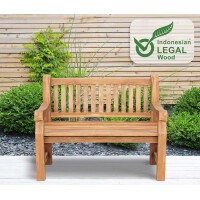 Gartenbank Teakbank DEGAD - Holz Teak 120x61x93 cm | Holzban