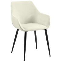 Esszimmerstuhl HORID - Stoff Creme 52x63x82 cm | Essstü