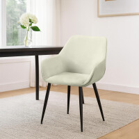 Esszimmerstuhl HORID - Stoff Creme 52x63x82 cm | Essstü