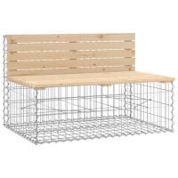 Gartenbank Gabionen INO aus Stahl | 103x70x65cm...