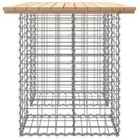 Gartenbank Gabionen TELLE aus Stahl | 100x70x72cm Kiefernhol