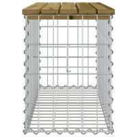Gartenbank Gabionen BIKS aus Stahl | 83x31,5x42cm Kiefernhol