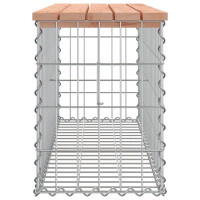 Gartenbank Gabionen BIKS aus Stahl | 103x31,5x42cm Massivhol