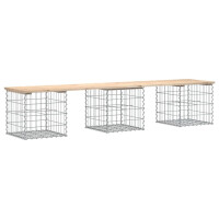 Gartenbank Gabionen BIKS aus Stahl | 203x44x42cm...