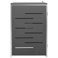 1er Mülltonnenbox JAGU Edelstahl | Anthrazit | 115x69x7